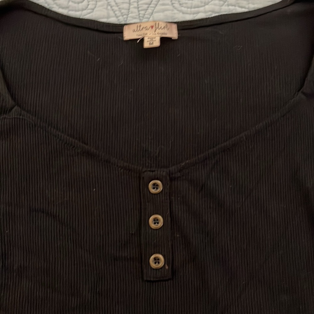 Black Ribbed Body Suit - Picture 3 of 4